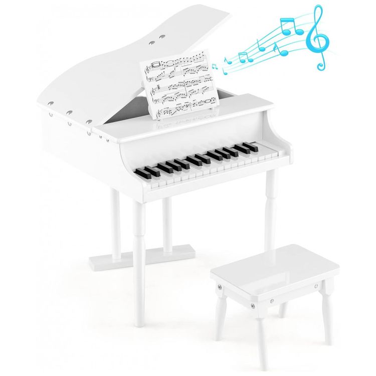 Piano-Classico-Infantil-de-Cauda-e-3-Pernas-com-30-Teclas-e-foto-0