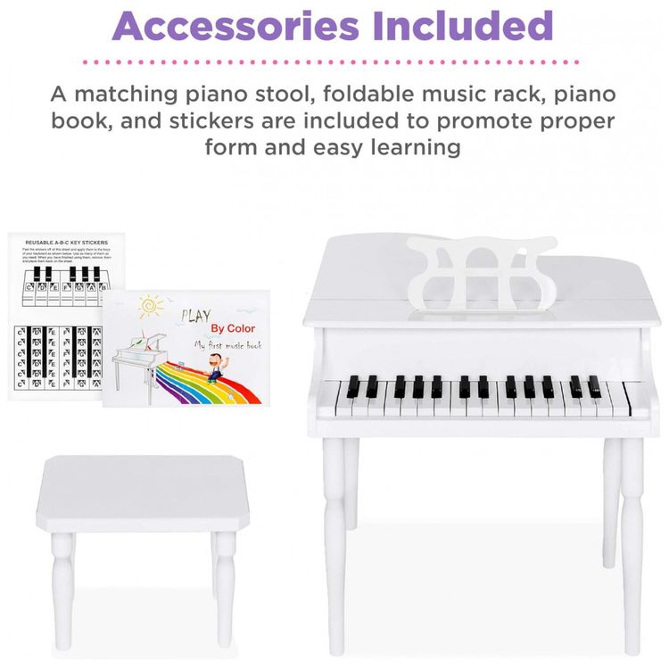 Piano-de-Cauda-Infantil-com-30-Teclas-e-Banco-para-Criancas-foto-3