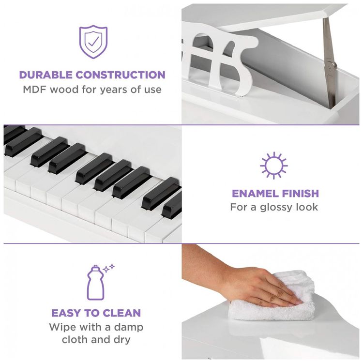 Piano-de-Cauda-Infantil-com-30-Teclas-e-Banco-para-Criancas-foto-4