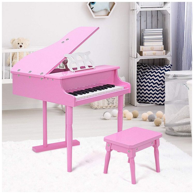 Piano-Classico-Infantil-com-30-Teclas-Banco-e-Tampa-de-foto-1