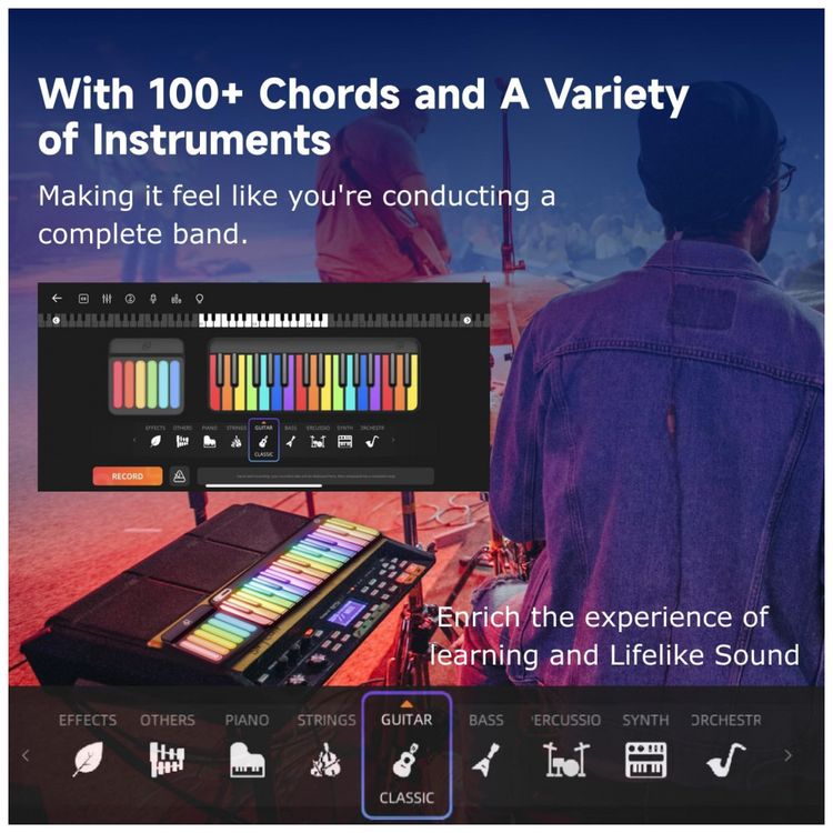Teclado-Piano-Inteligente-com-Aulas-via-App-para-Iniciantes-foto-4