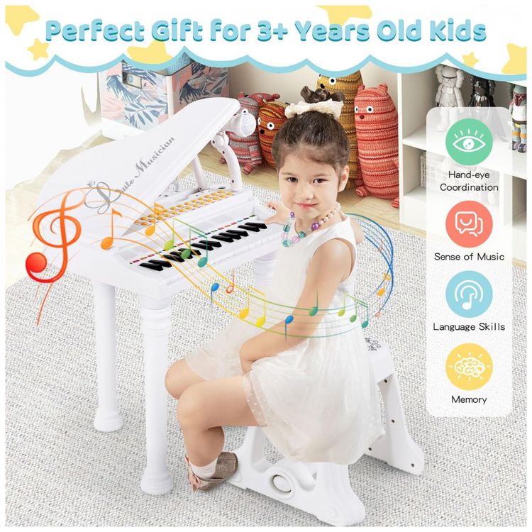 Piano-Teclado-Infantil-com-31-Teclas-Banco-Microfone-e-foto-4
