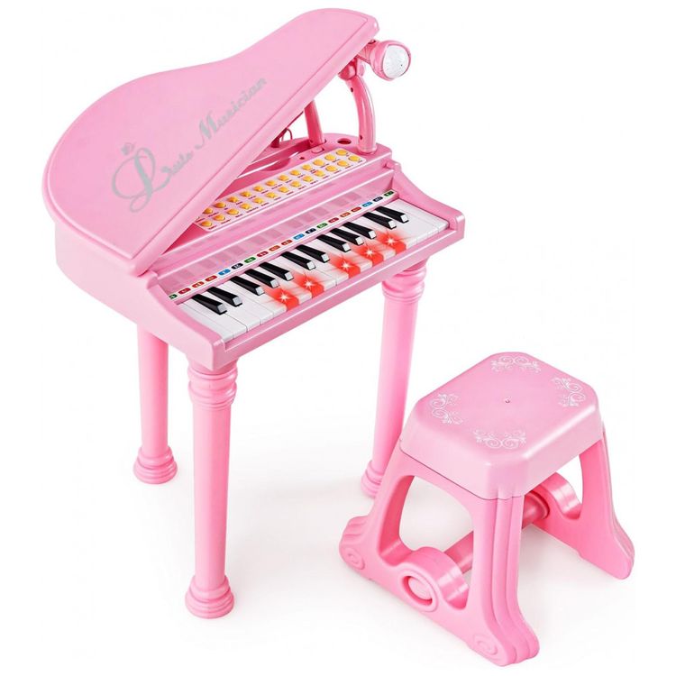Piano-Teclado-Infantil-com-31-Teclas-Banco-Microfone-e-foto-0