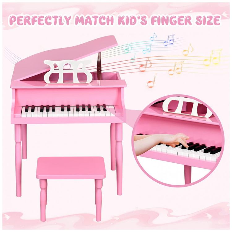 Piano-Classico-Infantil-com-30-Teclas-Banco-Tampa-de-Piano-foto-5