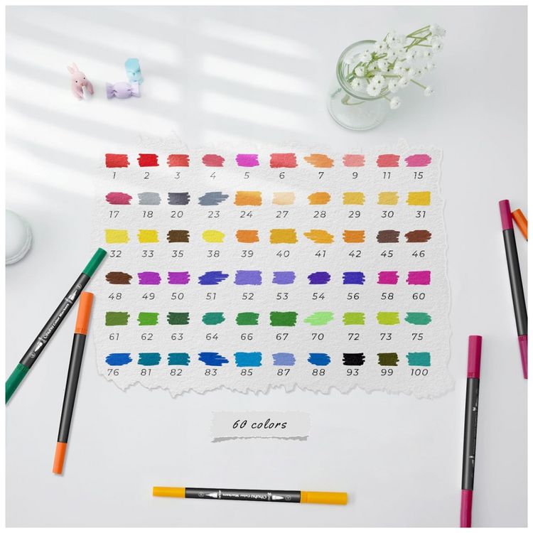 Conjunto-de-Canetas-Artisticas-60-Cores-com-Pontas-Duplas-foto-2