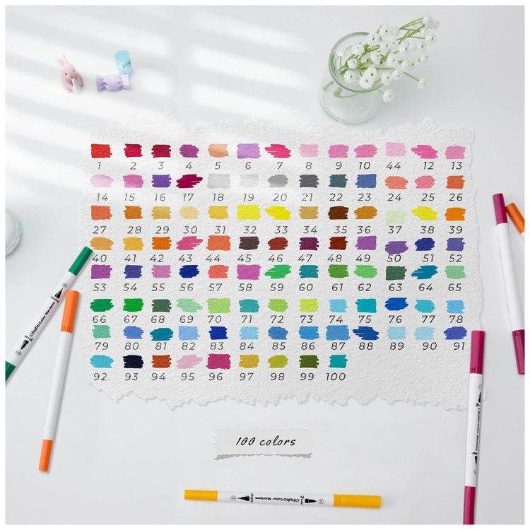 Conjunto-de-Canetas-Artisticas-100-Cores-com-Pontas-Duplas-foto-2