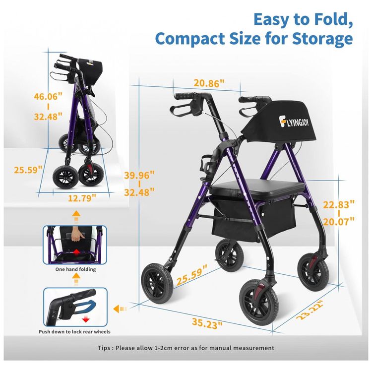 Andador-para-Idoso-Dobravel-ate-136kg-com-Assento-Encosto-foto-4