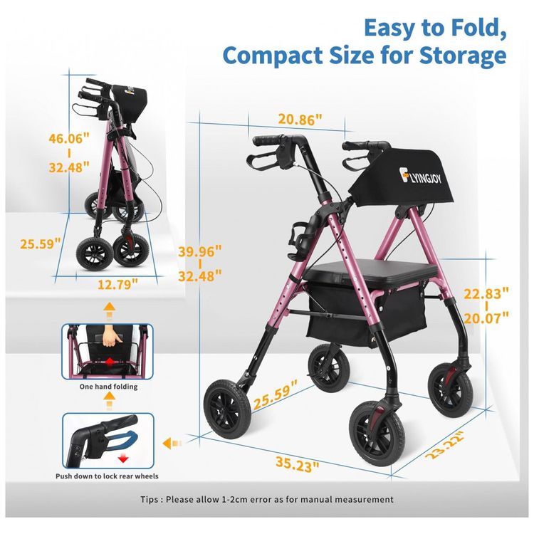Andador-para-Idoso-Dobravel-ate-136kg-com-Assento-Encosto-foto-4
