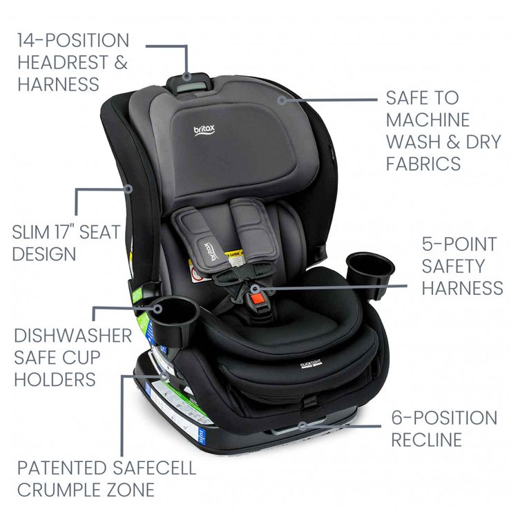 Cadeira-de-Bebe-para-Carro-Conversivel-Britax-Poplar-Cinza-foto-2