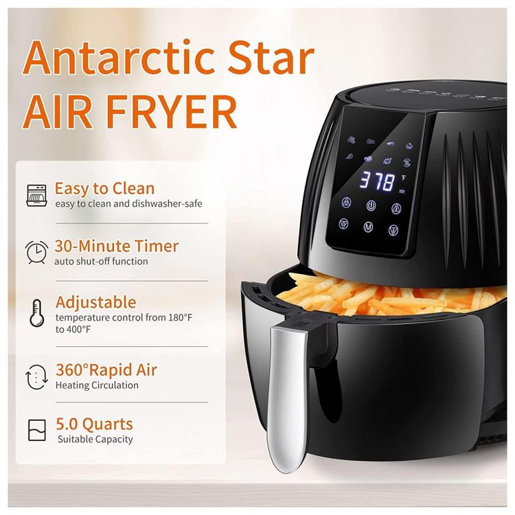 Fritadeira-Eletrica-AirFryer-Antarctic-Star-5L-com-foto-1