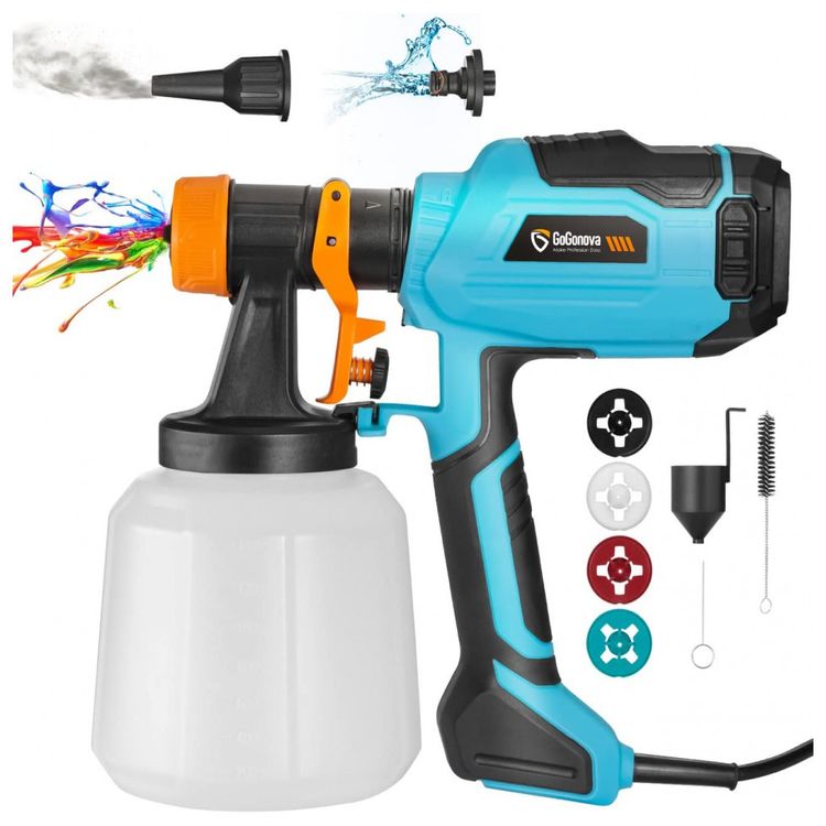 Pistola-de-Pintura-Pulverizadora-HVLP-1.4L-com-4-Tamanhos-de-foto-0