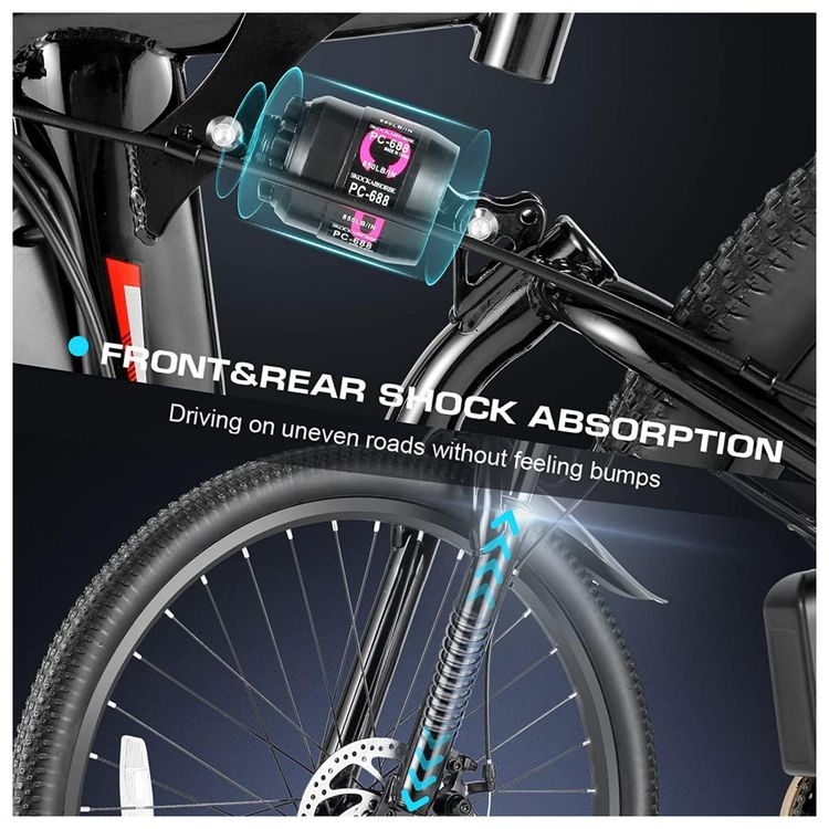 Bicicleta-Eletrica-VIVI-M026TGB-21-Velocidades-com-Freio-a-foto-2