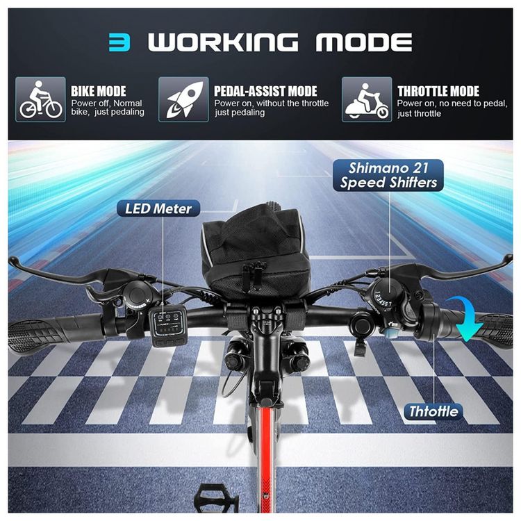 Bicicleta-Eletrica-VIVI-M026TGB-21-Velocidades-com-Freio-a-foto-4