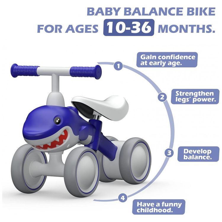 Bicicleta-sem-Pedal-Infantil-Tubarao-com-4-Rodas-para-foto-1