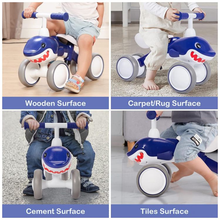Bicicleta-sem-Pedal-Infantil-Tubarao-com-4-Rodas-para-foto-4
