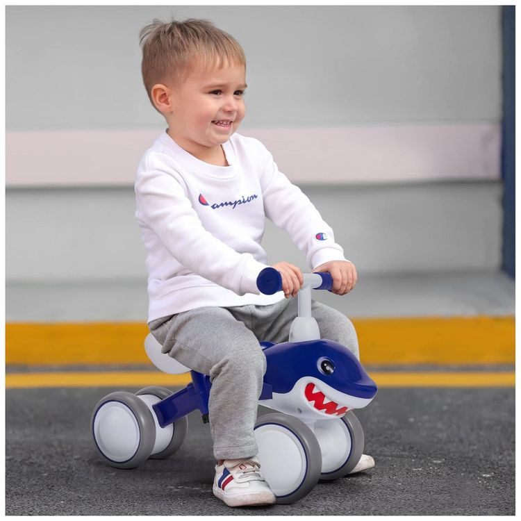 Bicicleta-sem-Pedal-Infantil-Tubarao-com-4-Rodas-para-foto-5