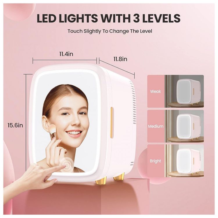 Mini-Geladeira-para-Skincare-12-Litros-com-Espelho-12V-foto-2