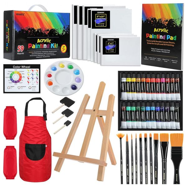 Kit-Lapis-de-Cor-Profissional-com-Estojo-59-pecas-Tintas-foto-0