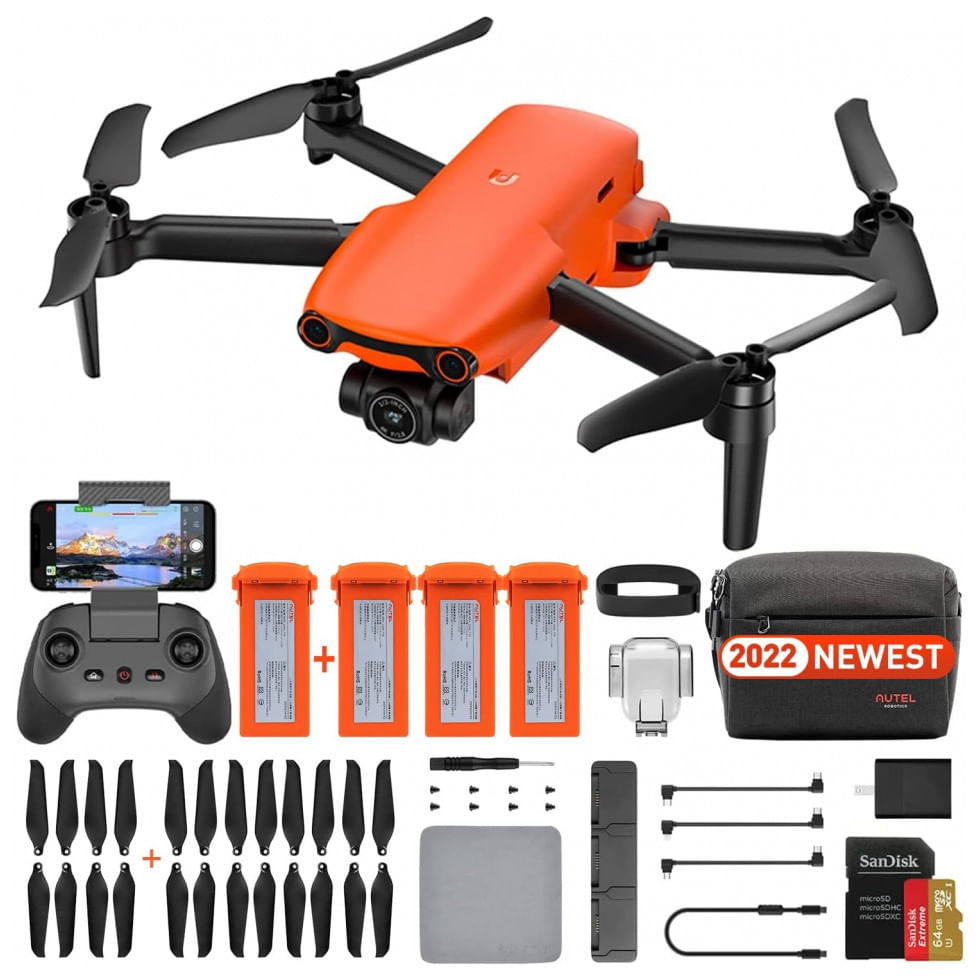 Drone Autel EVO com Câmera 4K RYYB e Sensor de Obstáculos 3D para Adultos, Branco