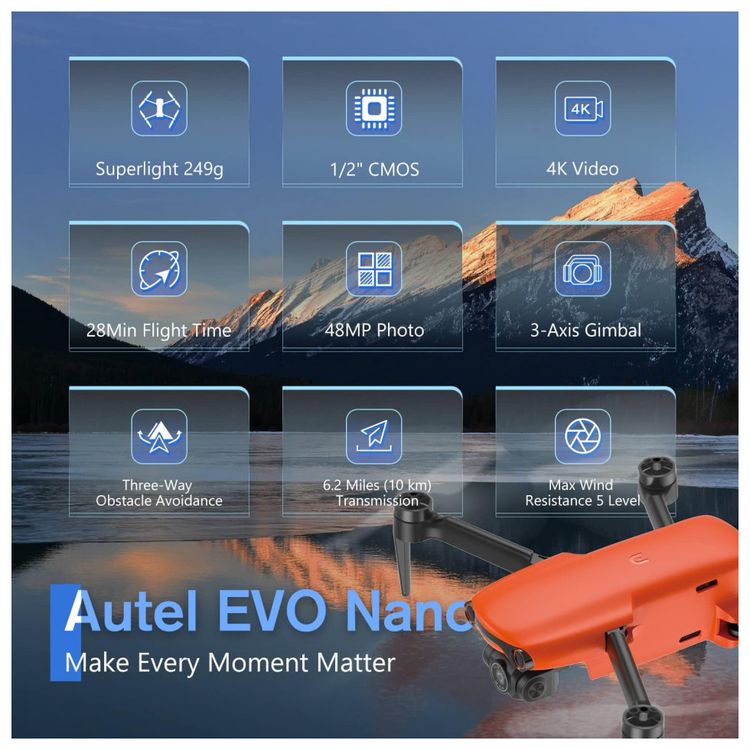 Drone-Autel-EVO-com-Camera-4K-RYYB-e-Sensor-de-Obstaculos-3D-foto-1