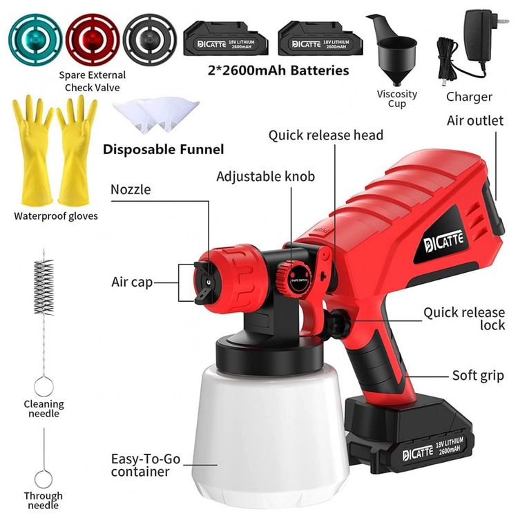 Pistola-de-Pintura-Pulverizadora-DICATTE-1L-com-3-Modos-de-foto-2