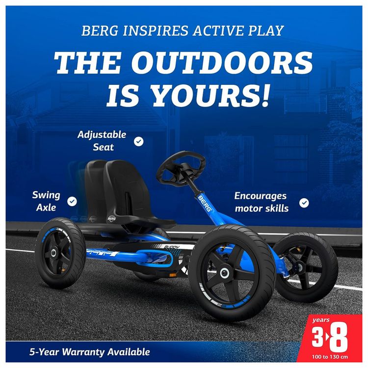 Kart-Infantil-a-Pedal-para-Crianca-de-3-a-8-Anos-BERG-Azul-foto-1