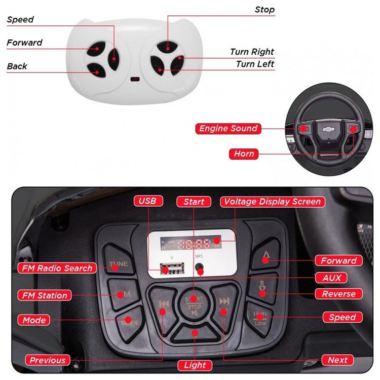 Carro-Carrinho-Eletrico-Infantil-12V-Recarregavel-para-foto-2