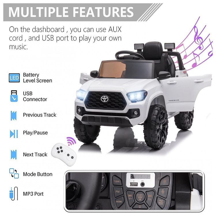 Carro-Eletrico-Infantil-Toyota-Tacoma-a-Bateria-12V-1-foto-3
