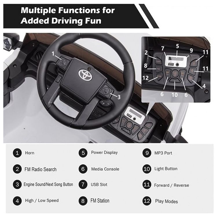 Carro-Eletrico-Infantil-a-Bateria-12V-2-Assentos-com-2-foto-5