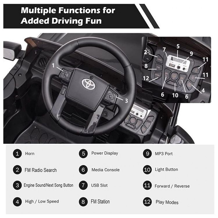 Carro-Eletrico-Infantil-SEGMART-a-Bateria-12V-1-Assento-com-foto-2