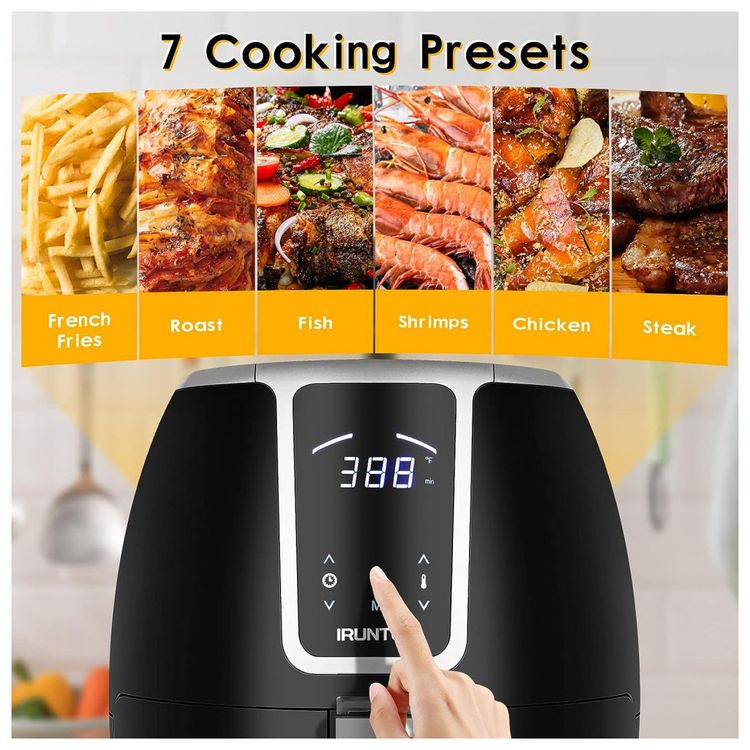 Mini-Fritadeira-Eletrica-AirFryer-iRUNTEK-1.3L-com-Livro-de-foto-1