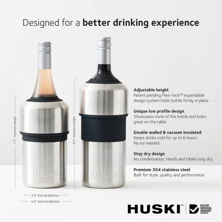 Porta-Garrafa-Termico-para-Vinho-em-Aco-Inoxidavel-HUSKI-foto-3