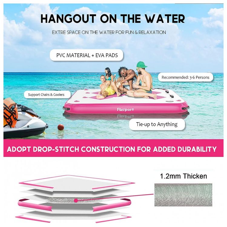 Plataforma-Inflavel-Flutuante-Suporta-ate-2-Pessoas-com-foto-1
