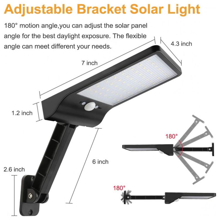 Luminaria-Solar-Externa-56-LED-com-3-Modos-de-Iluminacao-e-foto-1