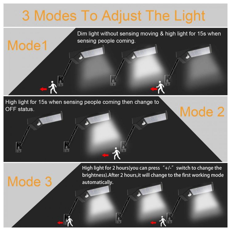Luminaria-Solar-Externa-56-LED-com-3-Modos-de-Iluminacao-e-foto-2