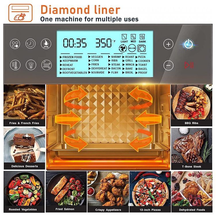 Forno-Eletrico-de-Bancada-20L-20-Configuracoes-com-Painel-foto-3