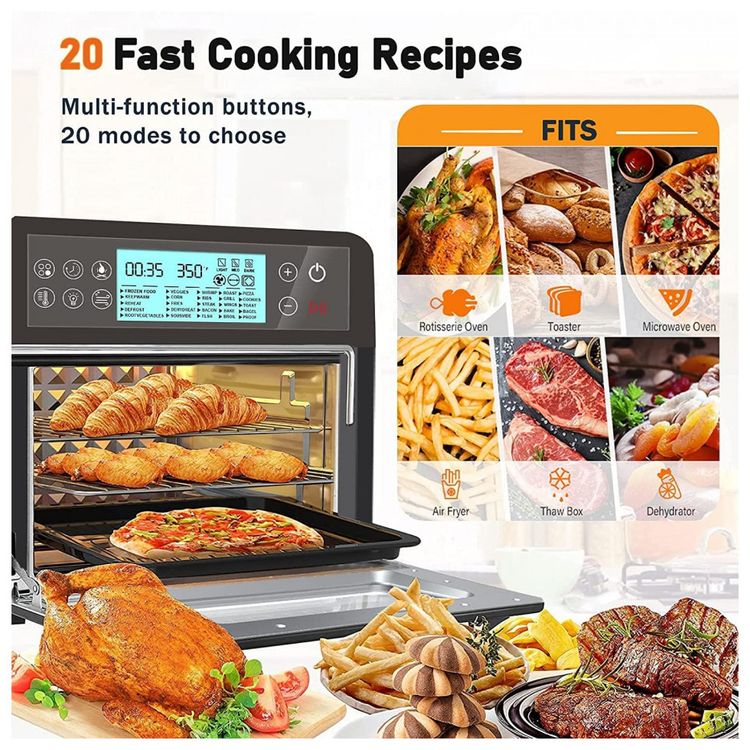 Forno-Eletrico-de-Bancada-20L-20-Configuracoes-com-Painel-foto-4