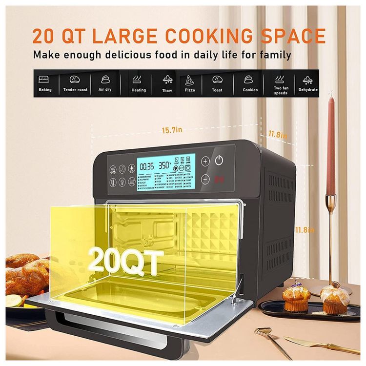Forno-Eletrico-de-Bancada-20L-20-Configuracoes-com-Painel-foto-5