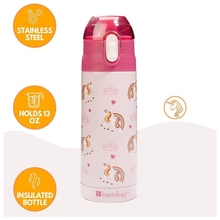 Unicornio-Lancheira-Infantil-com-Garrafa-de-Agua-em-Aco-foto-1