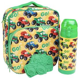 Bentology-Caminhao-Monstro-Lancheira-Infantil-com-Garrafa-de-foto-0
