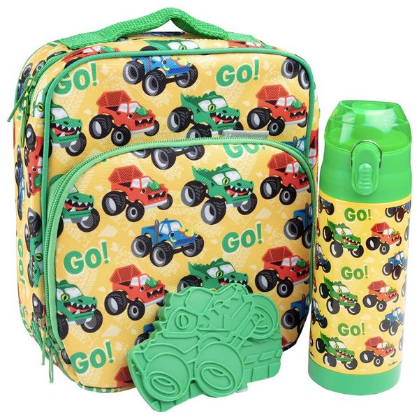 Bentology-Caminhao-Monstro-Lancheira-Infantil-com-Garrafa-de-foto-0