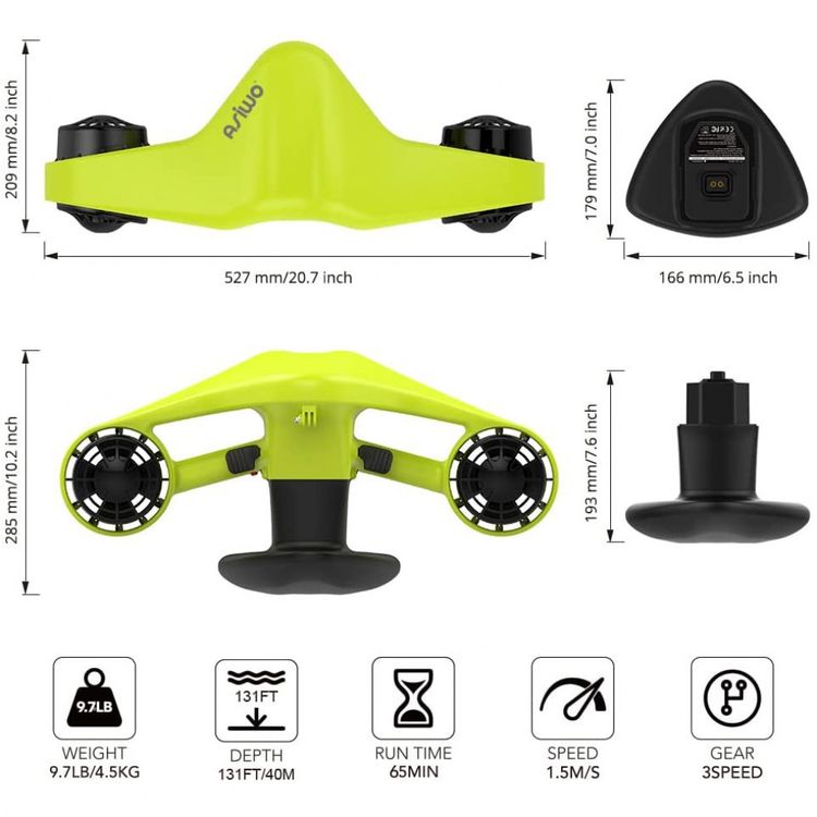 PRO-Scooter-de-Propulsor-Aquatico-com-Motor-Duplo-Mergulhe-foto-1