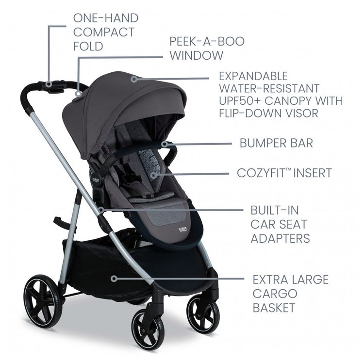 Carrinho-de-Bebe-para-Passeio-Modular-Britax-Grove-Cinza-foto-2