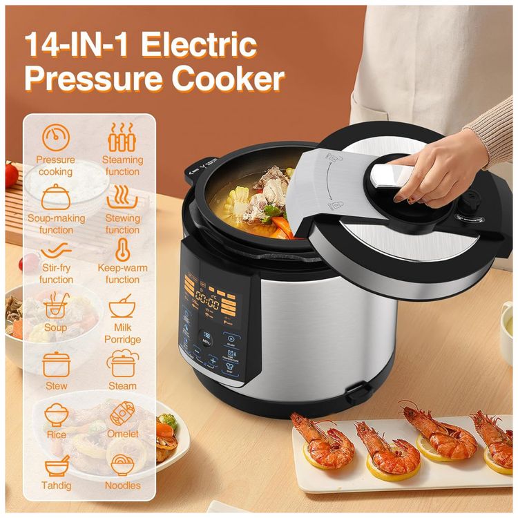 Panela-de-Pressao-Eletrica-63L-14-em-1-com-Temporizador-foto-2