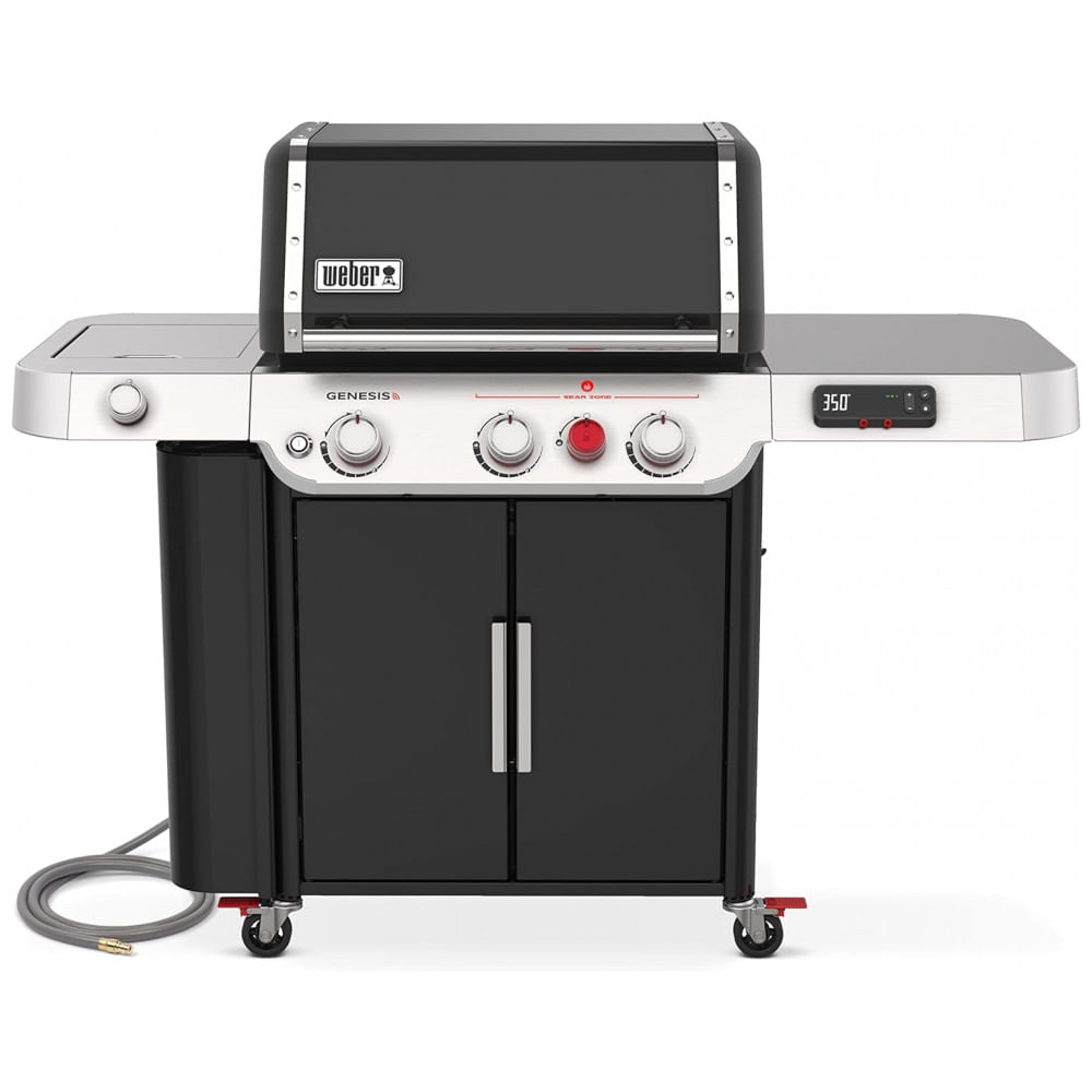 Churrasqueira a Gás Natural, Aço Inoxidável, Weber Genesis Smart EX 335, Preta e Prata