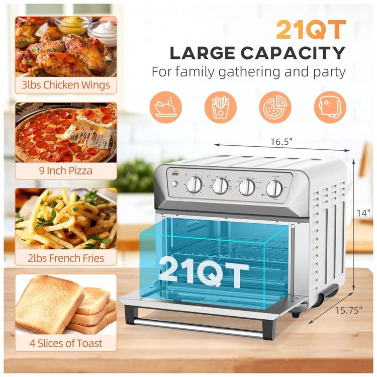 Forno-Eletrico-21-Litros-7-em-1-em-Aco-Inoxidavel-foto-4
