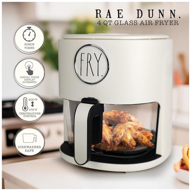 Fritadeira-Eletrica-Air-Fryer-4L-com-Cesto-de-Vidro-Bandeja-foto-2