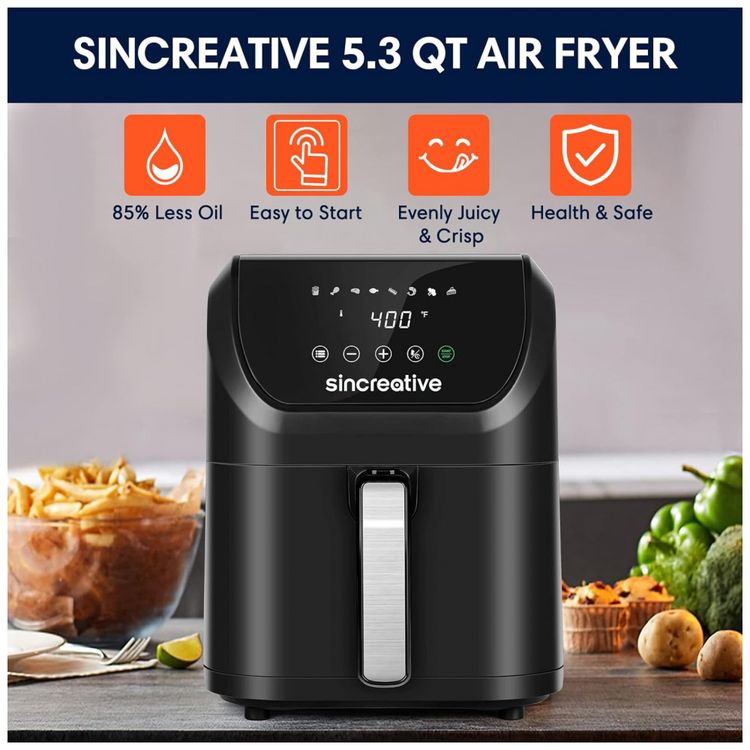 Fritadeira-Eletrica-Air-Fryer-8-em-1-53-Litros-com-Tela-foto-1
