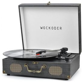WOCKODER-KD-3011BL-Toca-Discos-Retro-3-Velocidades-com-USB-e-foto-0