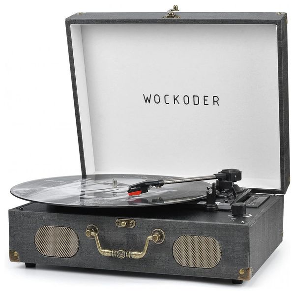 WOCKODER-KD-3011BL-Toca-Discos-Retro-3-Velocidades-com-USB-e-foto-0